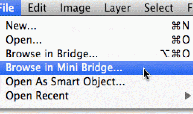 کار با Mini Bridge در فتوشاپ