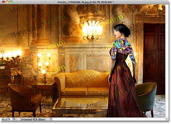 The photo that will be placed inside the frame. Image © 2011 Photoshop Essentials.com