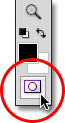 The Quick Mask icon in the Tools panel in Photoshop. Image © 2011 Photoshop Essentials.com