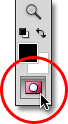 Switching out of Quick Mask mode in Photoshop. Image © 2011 Photoshop Essentials.com