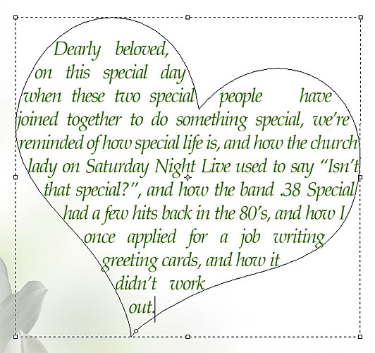 More text added to the shape. Image © 2011 Photoshop Essentials.com