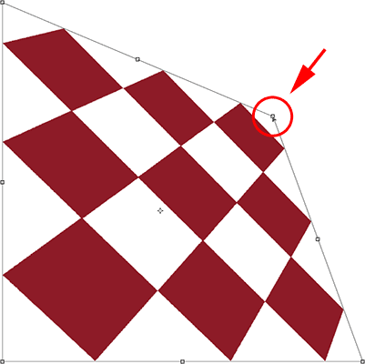 Distorting the image with Free Transform by dragging a corner handle. Image © 2010 Photoshop Essentials.com
