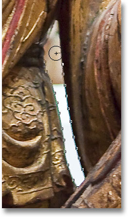 Removing part of the selection. Image © 2009 Photoshop Essentials.com