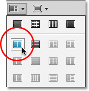 Photoshop 2 up vertical layout. Image © 2011 Photoshop Essentials.com