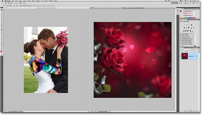 Photoshop 2 photo vertical layout. Image © 2011 Photoshop Essentials.com
