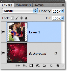 Photoshop CS5 Layers panel. Image © 2011 Photoshop Essentials.com