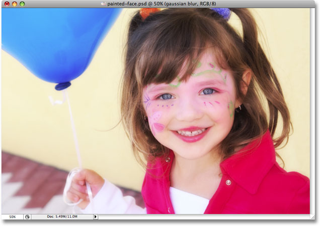 The photo after playing the Soft Glow effect action in Photoshop. Image used by permission from iStockphoto.com