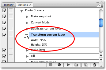 The fourth step in the Photo Corners action. Image copyright © 2008 Photoshop Essentials.com