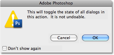 A warning box appears. Image copyright © 2008 Photoshop Essentials.com
