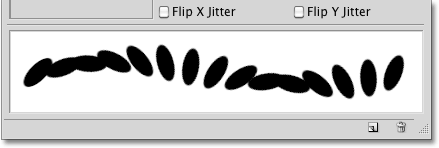 The brush tip rotating over 15 steps. Image © 2010 Photoshop Essentials.com