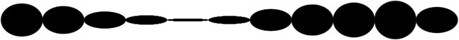 A brush stroke in Photoshop with roundness controlled by pen tilt. Image © 2010 Photoshop Essentials.com