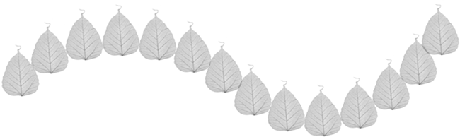 A brush stroke using the Scattered Leaves brush in Photoshop. Image © 2010 Photoshop Essentials.com