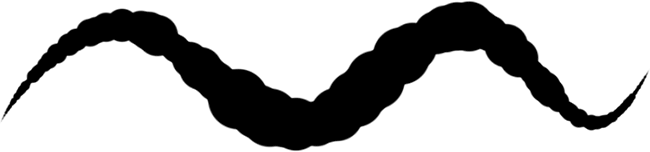 A brush stroke with pen pressure and size jitter combined in Photoshop. Image © 2010 Photoshop Essentials.com