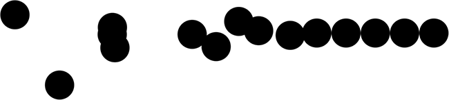 The scattering is fading out in 10 steps. Image © 2010 Photoshop Essentials.com