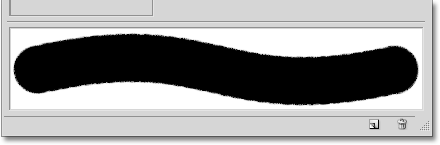 The preview area in the Brushes panel in Photoshop. Image © 2010 Photoshop Essentials.com