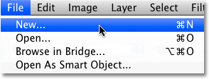 Creating a new Photoshop document. Image © 2010 Photoshop Essentials.com