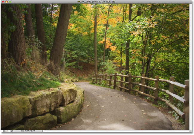 The document window in Photoshop CS4. Image © 2009 Photoshop Essentials.com.