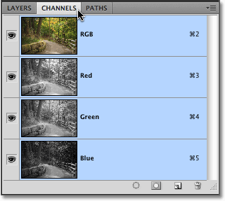 Panel groups in Photoshop CS4. Image © 2009 Photoshop Essentials.com.