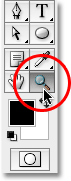 The Zoom Tool in Photoshop. Image © 2009 Photoshop Essentials.com.