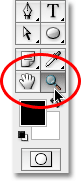 The Zoom Tool and Hand Tool in the Tools palette. Image © 2009 Photoshop Essentials.com.