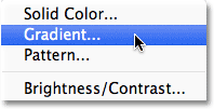 Photoshop Gradient fill layer. Image © 2011 Photoshop Essentials.com