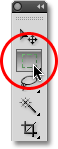 The Rectangular Marquee Tool in the Tools panel. Image © 2009 Photoshop Essentials.com