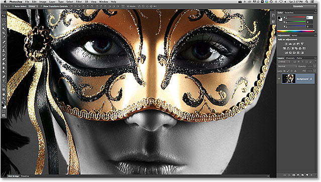 The Full Screen Mode With Menu Bar screen mode.