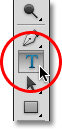 Selecting the Type Tool in Photoshop. Image © 2011 Photoshop Essentials.com
