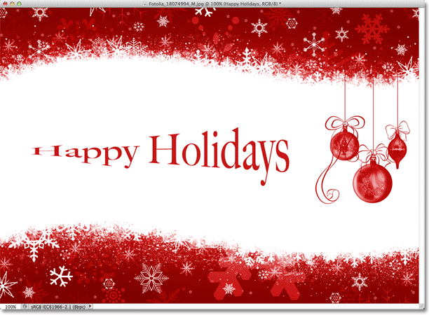 The text with Horizontal Distortion applied. Image © 2011 Photoshop Essentials.com