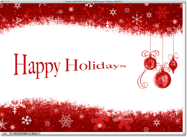 The text with Horizontal Distortion set to -80%. Image © 2011 Photoshop Essentials.com