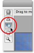 The Move Grid Tool in the Lens Correction dialog box in Photoshop CS4. Image © 2009 Photoshop Essentials.com