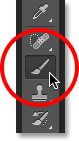 Selecting the Brush Tool in Photoshop CS6. Image © 2013 Steve Patterson, Photoshop Essentials.com.