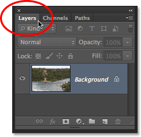 Switching to the Layers panel in Photoshop CS6. Image © 2013 Steve Patterson, Photoshop Essentials.com.