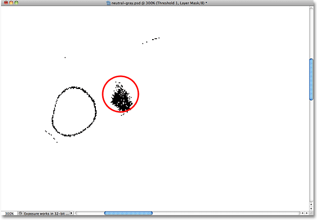 Clicking on an area of black with the Color Sampler Tool. Image © 2010 Photoshop Essentials.com