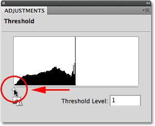 Photoshop Threshold image adjustment. Image © 2010 Photoshop Essentials.com