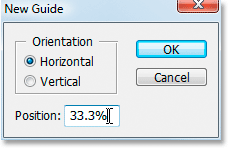 Choose 'New Guide' from the View menu