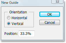 Creating the first vertical guide