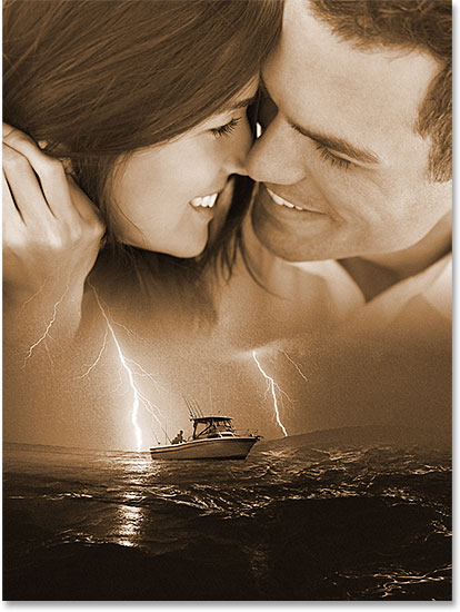 The final movie poster effect using Photoshop CS6. Image © 2013 Photoshop Essentials.com