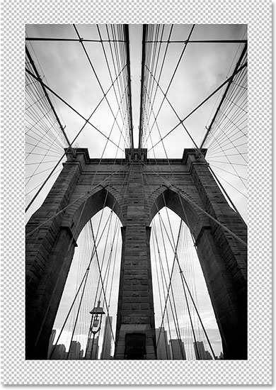 The image after adding extra transparent canvas space around it. Image © 2014 Photoshop Essentials.com.