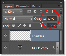 Lowering the layer opacity. 