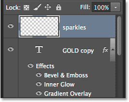 The new layer is added above the others. 
