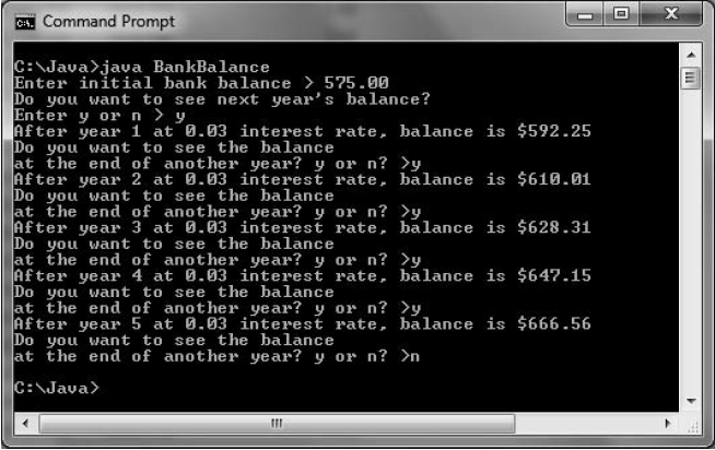 (تصویر 6.9 : نمونه اجرای اپلیکیشن BankBalance) نمونه اجرای اپلیکیشن سود بانکی