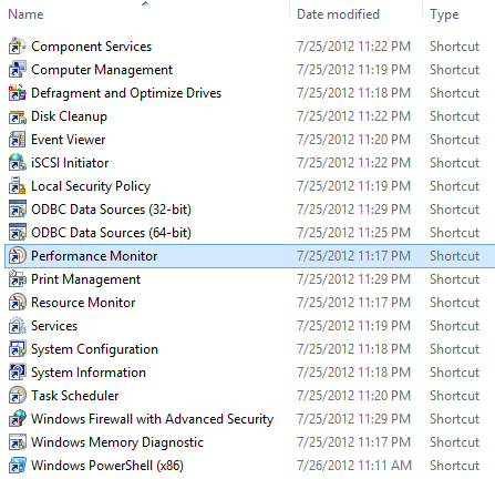Performance Monitor, resources, data, statistics, Windows 7, Windows 8