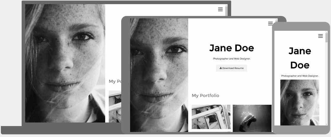 قالب آماده Black and White Portfolio