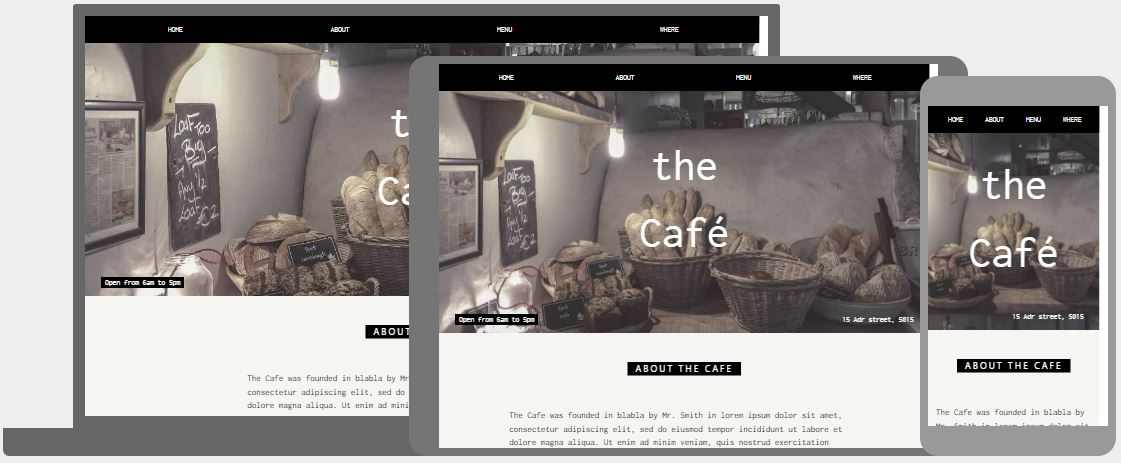 قالب آماده Cafe