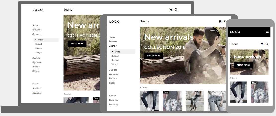 قالب آماده Clothing/Fashion Store