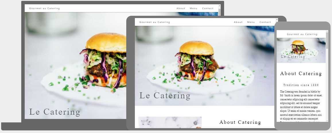 قالب آماده Gourmet Catering