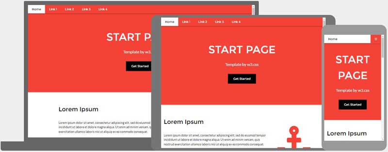 قالب آماده Start Page